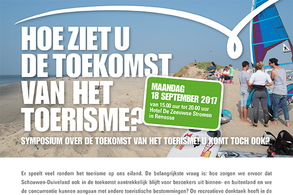 Draagt u het toerisme op ons eiland een warm hart toe? Kom dan maandag 18 september naar het symposium Toekomst Toerisme 